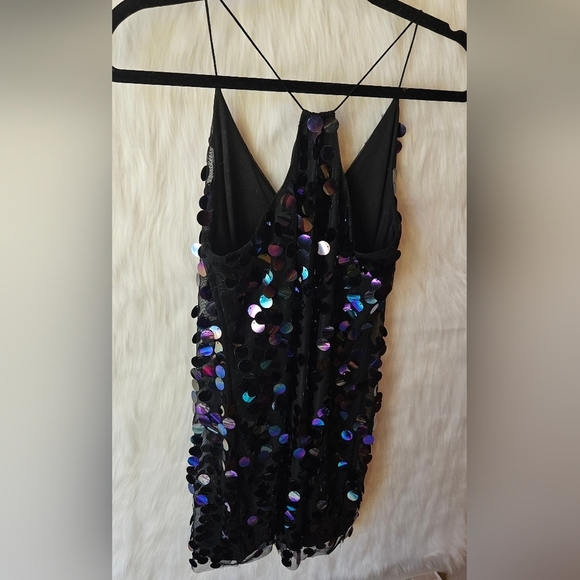 H&M Divided Superstar Black Dress with Iridescent Sequins - Picture 4 of 7